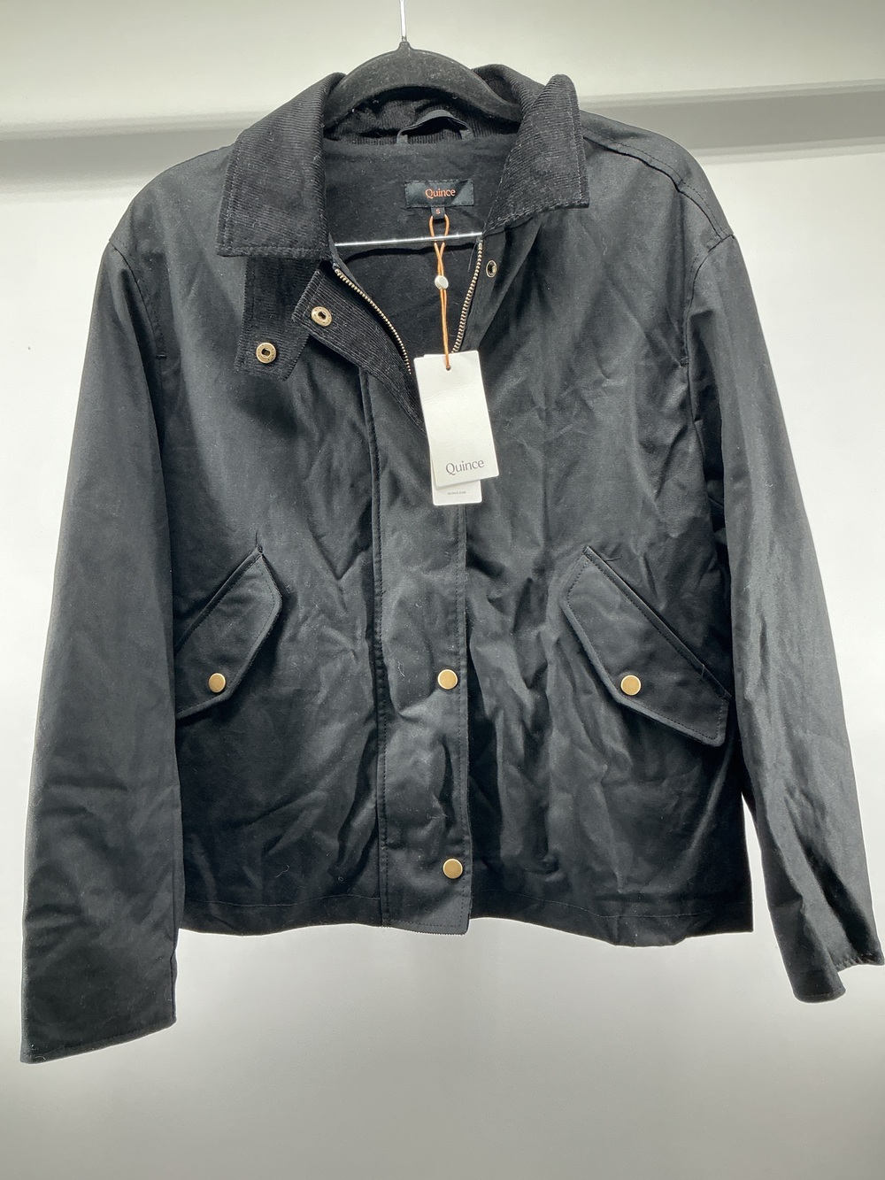 Organic Waxed Cotton Cropped Barn Jacket